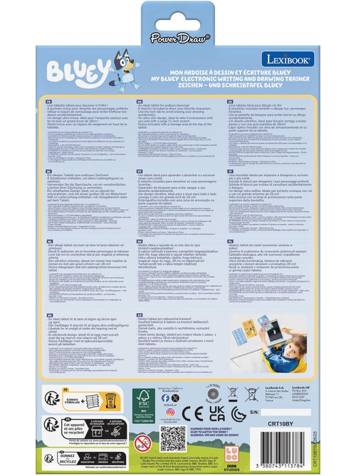 Bluey 11'' desenho de aprendizagem multicolorido eink tablet com stencils - Kiabi