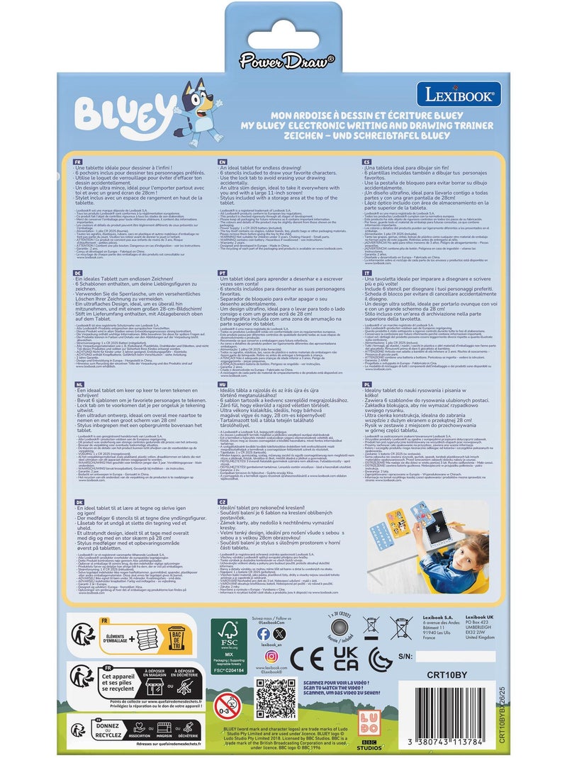 Bluey 11'' desenho de aprendizagem multicolorido eink tablet com stencils N/D - Kiabi