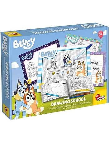 Bluey escola de desenho bluey com personagens para colorir