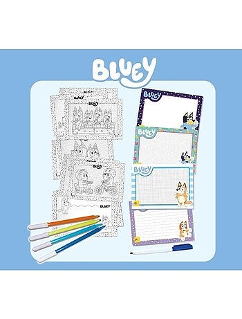 Bluey escola de desenho bluey com personagens para colorir