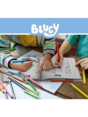 Bluey escola de desenho bluey com personagens para colorir