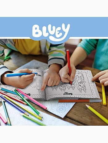 Bluey escola de desenho bluey com personagens para colorir