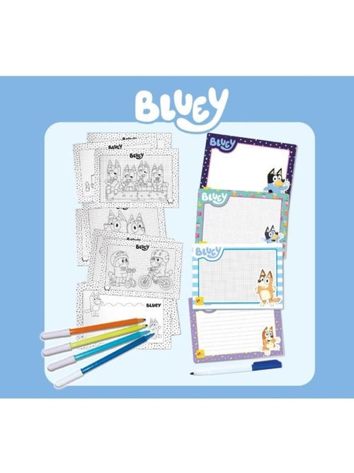 Bluey escola de desenho bluey com personagens para colorir - Kiabi