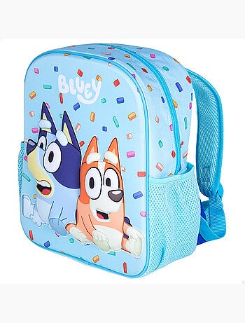 Bluey mochila pré-escolar 3d 25x10x32 cm + 3 anos