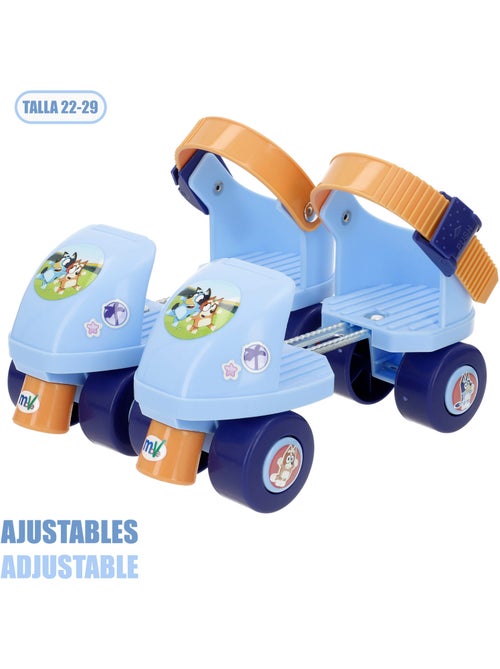 Bluey patins ajustáveis com 4 rodas, tamanhos 22 a 29, peso máximo de 20 kg - Kiabi