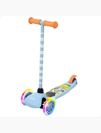 Bluey scooter de 3 rodas, 55x23x68 cm, máx. 20 kg, com luzes e freios