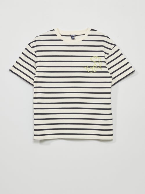Blusa à marinheiro em jersey - Kiabi