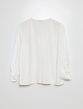 Blusa a ponto cheio com mangas que podem ser dobradas 'JDY'