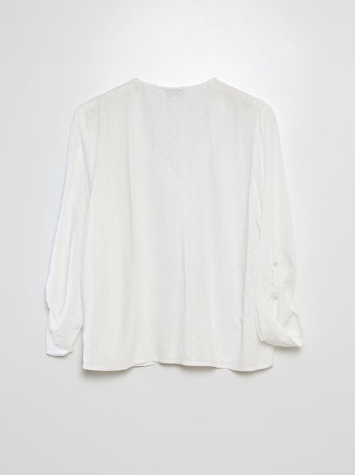 Blusa a ponto cheio com mangas que podem ser dobradas 'JDY' - Kiabi