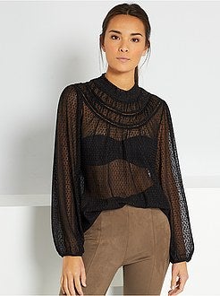 Blusa a ponto cheio - Kiabi