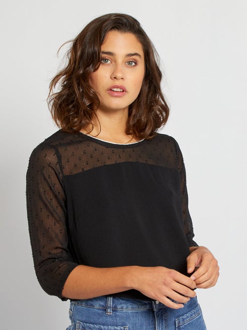 Blusa a ponto cheio - Kiabi
