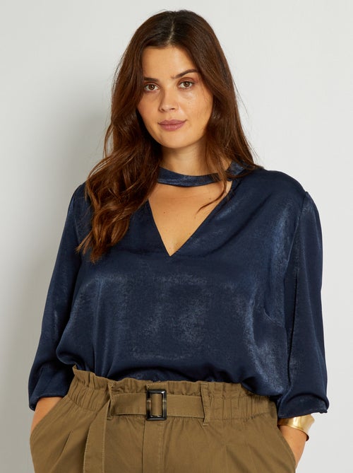 Blusa acetinada - Kiabi