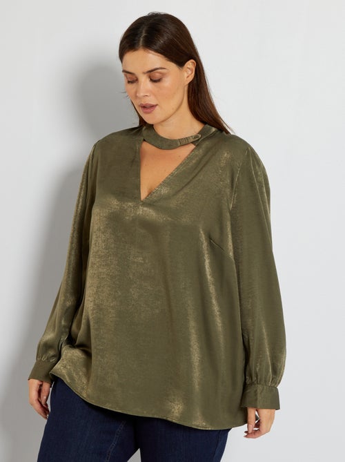 Blusa acetinada - Kiabi