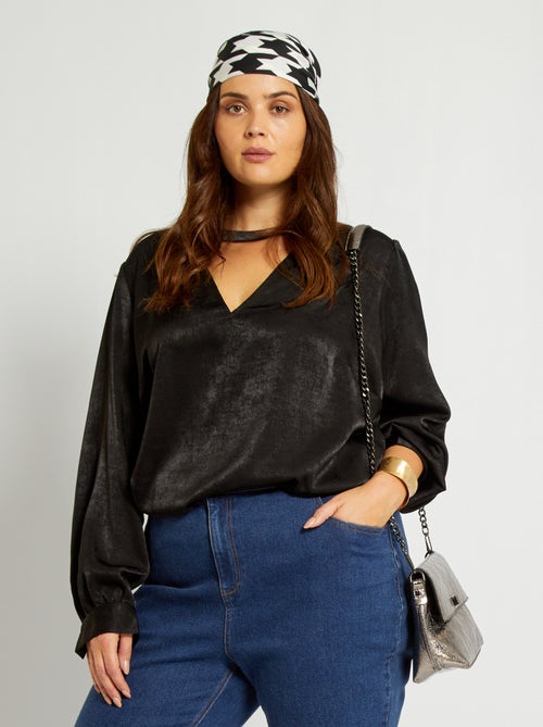 Blusa acetinada - Kiabi