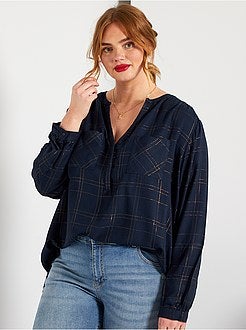 Blusa aos quadrados - Kiabi