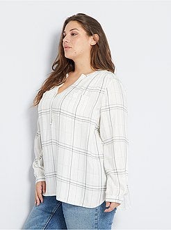 Blusa aos quadrados - Kiabi