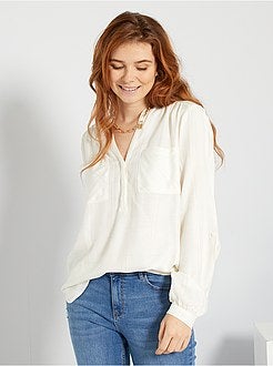 Blusa aos quadrados - Kiabi