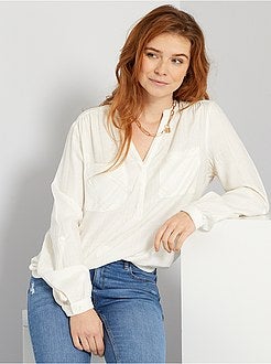 Blusa aos quadrados - Kiabi