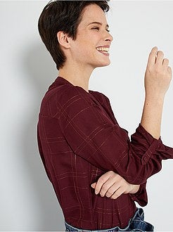 Blusa aos quadrados - Kiabi