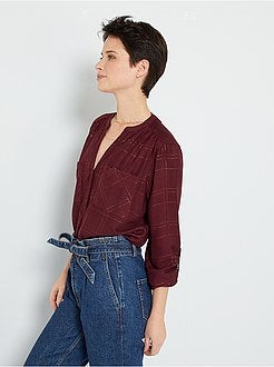 Blusa aos quadrados - Kiabi