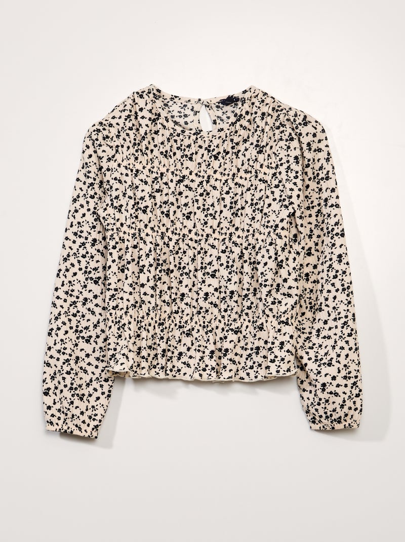 Blusa às flores BRANCO - Kiabi