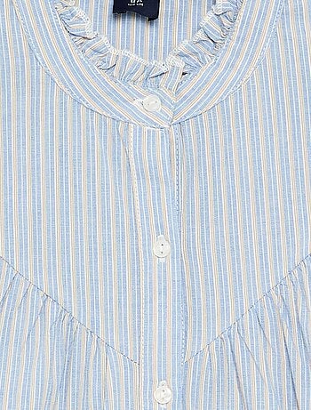 Blusa às riscas com gola fantasia