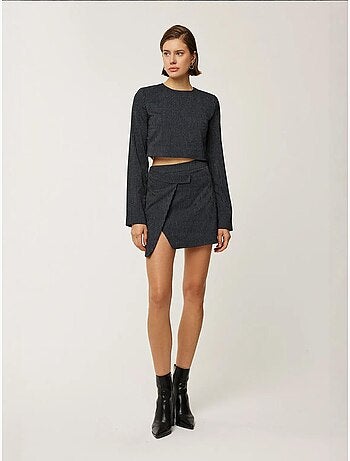Blusa às riscas com gola redonda hiccup