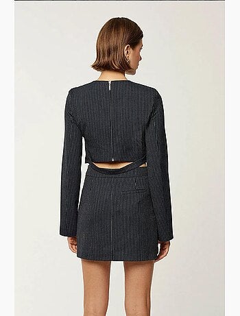 Blusa às riscas com gola redonda hiccup