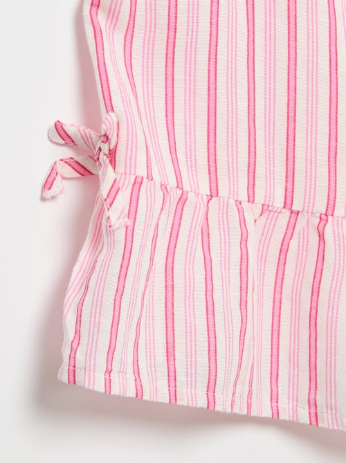 Blusa às riscas com laços fantasia - Kiabi Blusa às riscas com laços fantasia - Kiabi