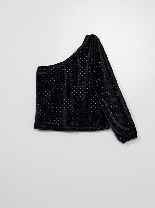 Blusa assimétrica de lantejoulas - Kiabi
