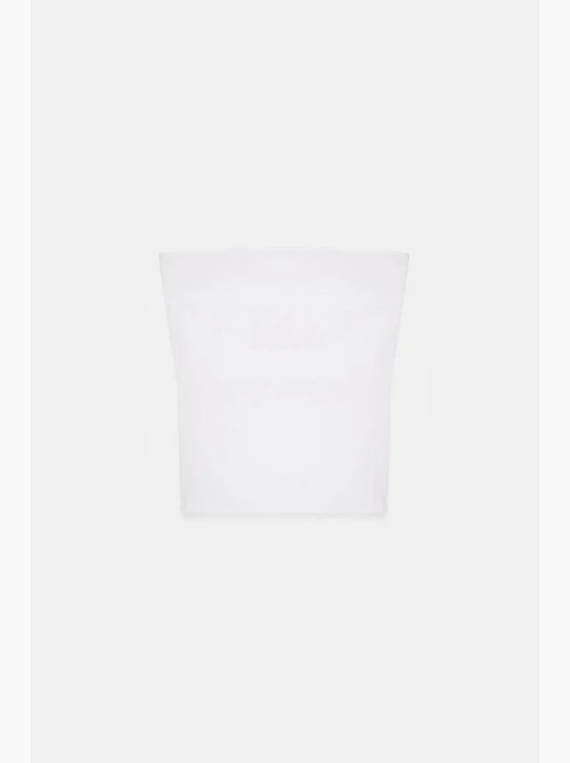 Blusa bandeau bodycon sem alças dilvin Branco - Kiabi