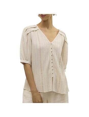 Blusa Bege Vero Moda Dahlia para Mulher