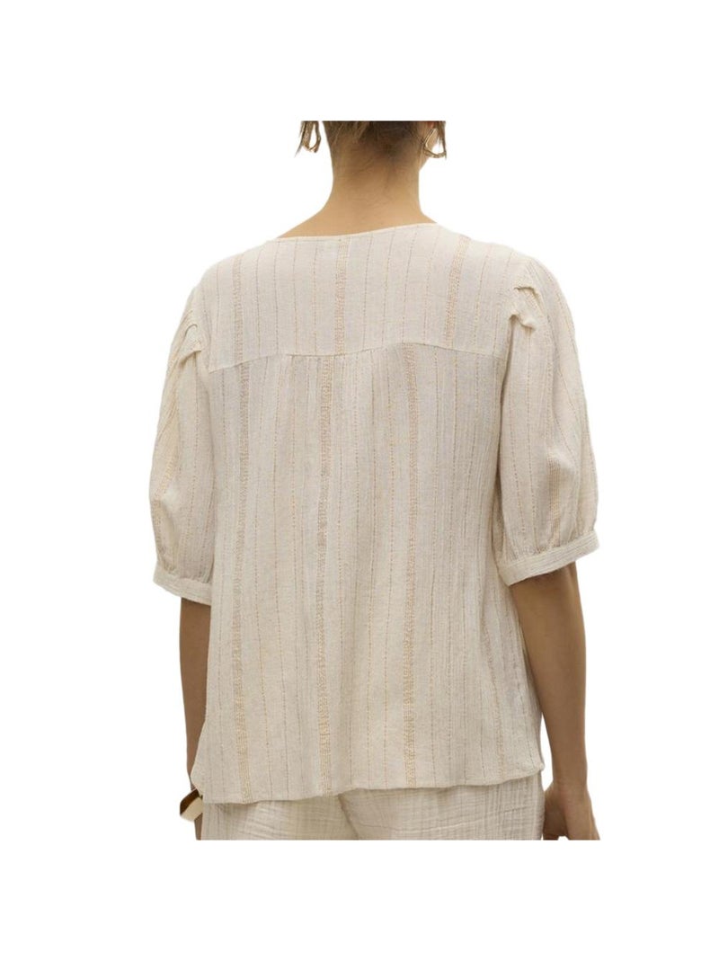 Blusa Bege Vero Moda Dahlia para Mulher Bege - Kiabi