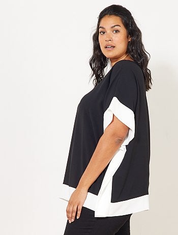Blusa bicolor estilo quimono - Kiabi