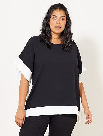 Blusa bicolor estilo quimono - Kiabi