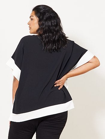 Blusa bicolor estilo quimono - Kiabi