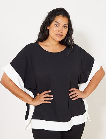 Blusa bicolor estilo quimono - Kiabi