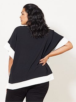 Blusa bicolor estilo quimono - Kiabi