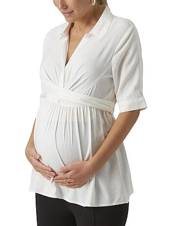 Blusa Branca de Maternidade Mamalicious Leline para Mulher