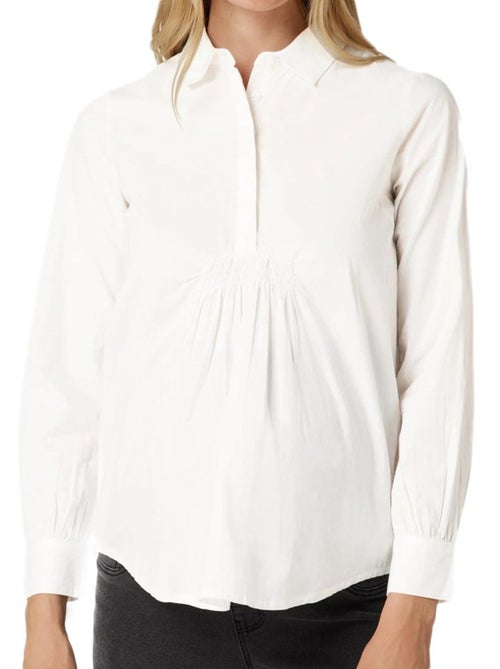 Blusa Branca de Maternidade Mamalicious Leticia para Mulher - Kiabi Blusa Branca de Maternidade Mamalicious Leticia para Mulher - Kiabi