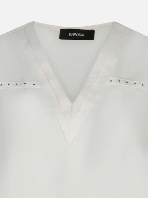 Blusa Branca Feminina Kaporal CELY - Kiabi Blusa Branca Feminina Kaporal CELY - Kiabi