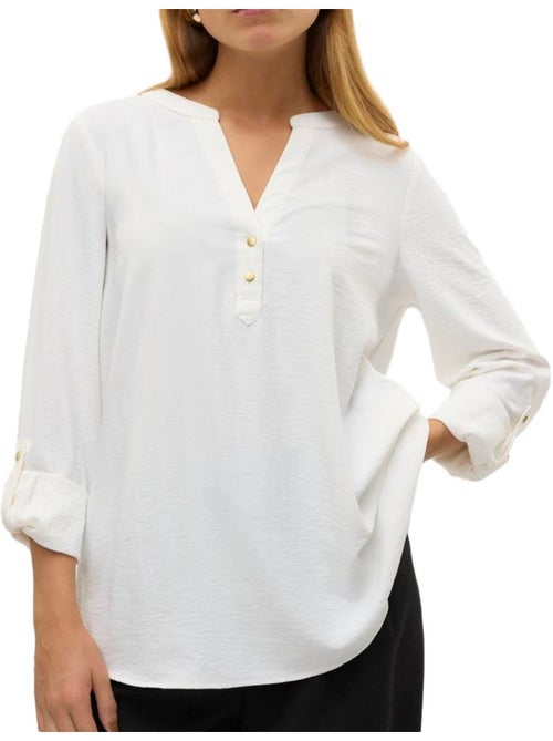 Blusa Branca Vero Moda Mani para Mulher - Kiabi Blusa Branca Vero Moda Mani para Mulher - Kiabi