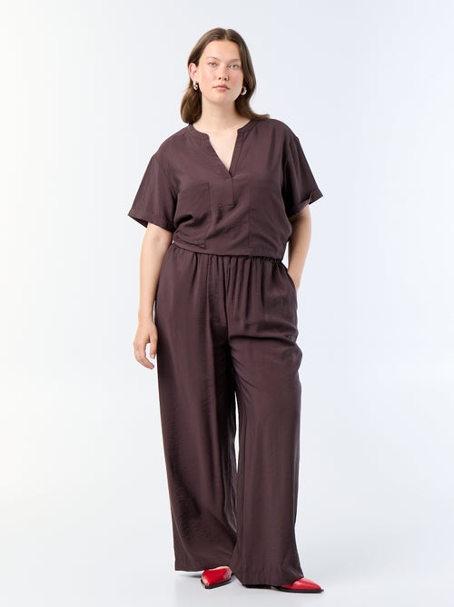 Blusa caftan em viscose fluida - Kiabi