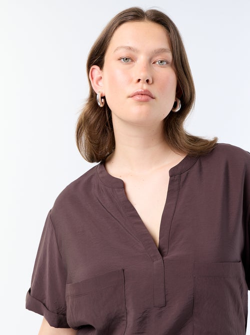 Blusa caftan em viscose fluida - Kiabi