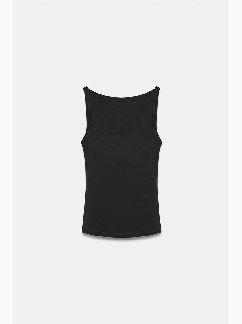 Blusa canelada com decote halter sem mangas dilvin Preto - Kiabi