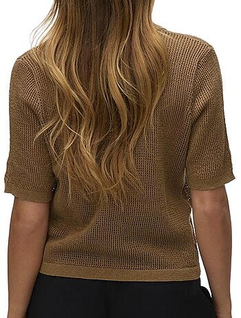 Blusa castanha feminina vero moda asaga