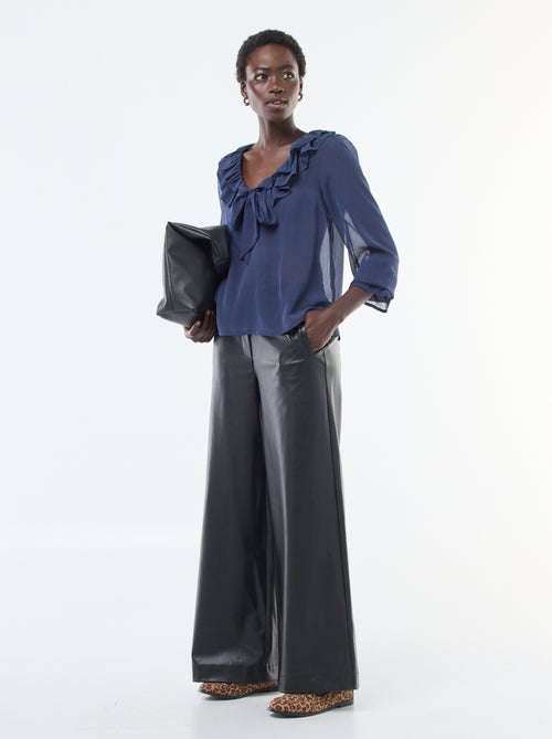 Blusa cavaleira em voile transparente - Kiabi