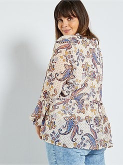 Blusa com aba - Kiabi