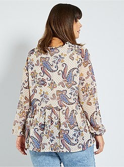 Blusa com aba - Kiabi