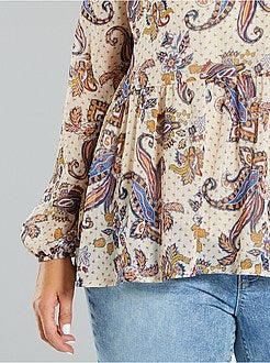 Blusa com aba - Kiabi